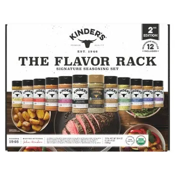 Kinder's The Flavor Rack Signature Organic Seasoning Variety Pack, 12-count, 38.8 oz. Total