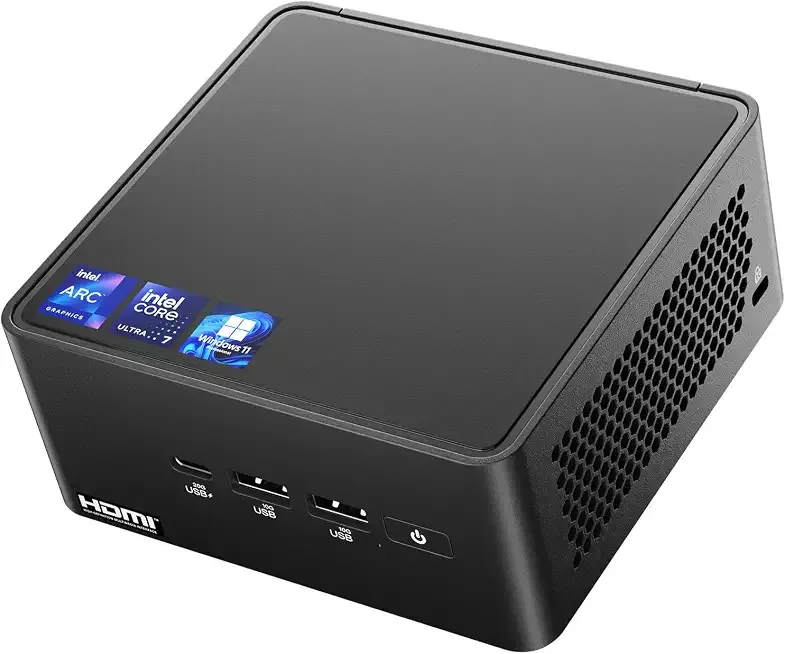 ASUS NUC 14 Pro, Intel NUC 14 Pro NUC14RVH AI Mini PC, 32GB RAM, 1TB SSD | Core Ultra 7 155H CPU,16 Cores, Intel Arc GPU, Win 11 Pro, AI Mini Computer 8K/4K Quad Display/WiFi 6E/BT 5.3/Thunderbolt 4