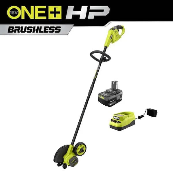 RYOBIONE+ HP 18V Brushless Edger with 4.​0 Ah Battery and Charger