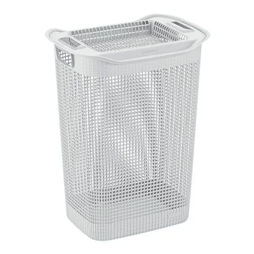 Cesto de ropa Rimax Linum con tejido premium color gris hielo
