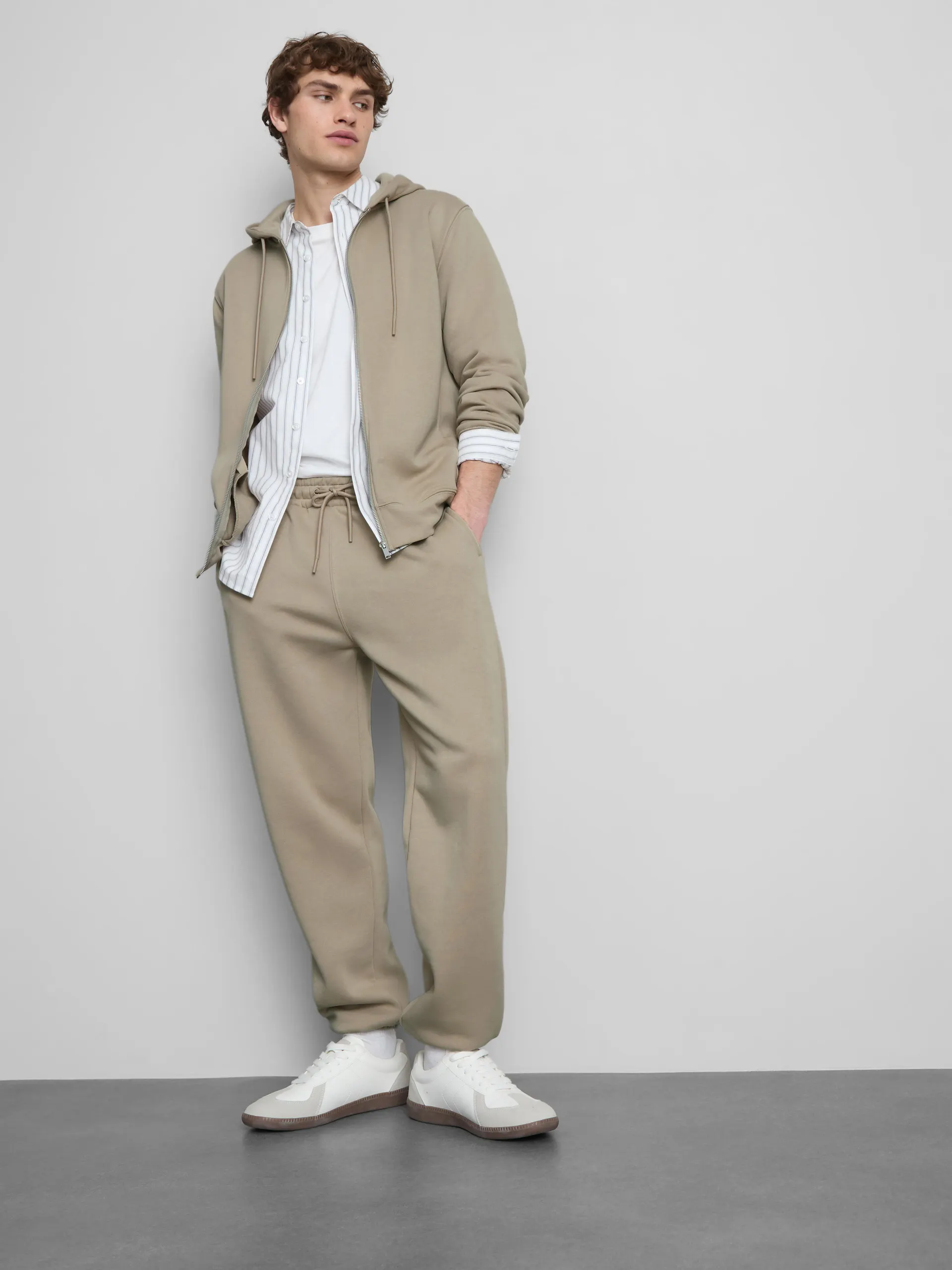 Pantalon de jogging avec bords-côtes