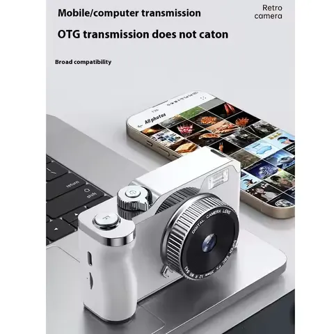 Front/Rear Dual Camera 4K HD Digital Camera Autofocus 16x Zoom Entry-Level CCD Camera LED Fill light 2.4 Inch Screen