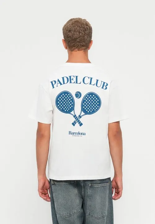 JORCLUB TEE CREW NECK - T-shirts med print - bright white