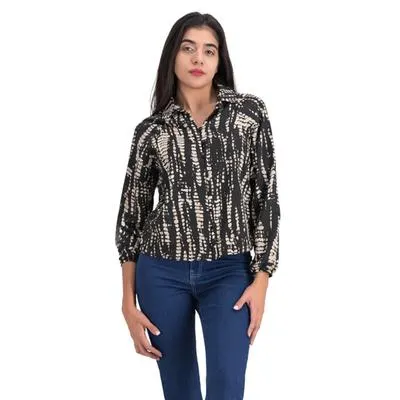 Blusa Mxstaza Mujer Estampado All Over Cuello En V