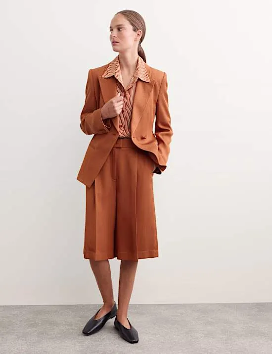 Lyocell Blend Fluid Blazer