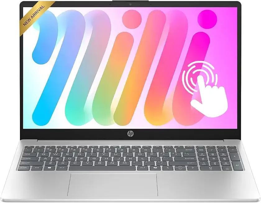 HP Pavilion 15.6" Touchscreen Laptop • 2026 Edition • AMD Ryzen 5 7520U • 8GB RAM • 256GB PCle SSD • Bluetooth • Copilot AI • Wi-Fi 6 • Windows 11 • Ready for School & Work
