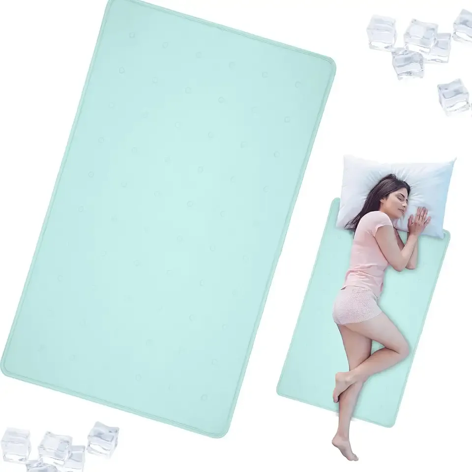 Drydiet Cooling Pad Mat for Sleep Cooling Mattress Pad Gel for Bed, Relieve Pain, Summer Hot Flashes, Adult, Pets, No Water or Electricity Required (Light Blue, 47 x 27.5 Inch)