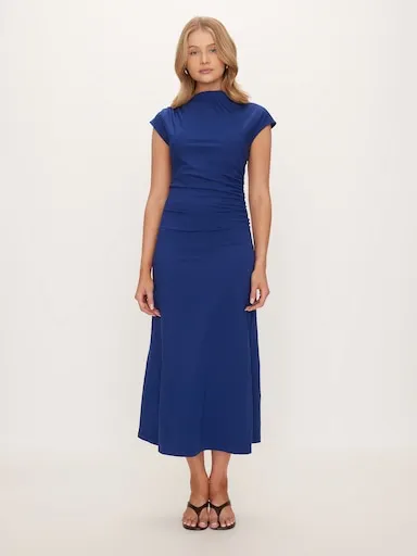 Cerise Jersey Midi Dress