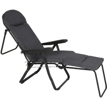 Sedia a sdraio Haiti Sofia con braccioli grigio scuro