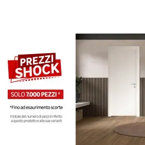 Porta interna a battente in MDF L 80 x H 210 cm, bianca, apertura reversibile LINK