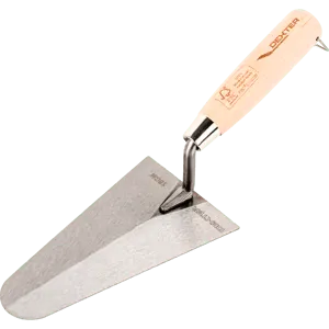 Cazzuola tonda DEXTER lama in acciao L18 cm manico in legno L32 cm
