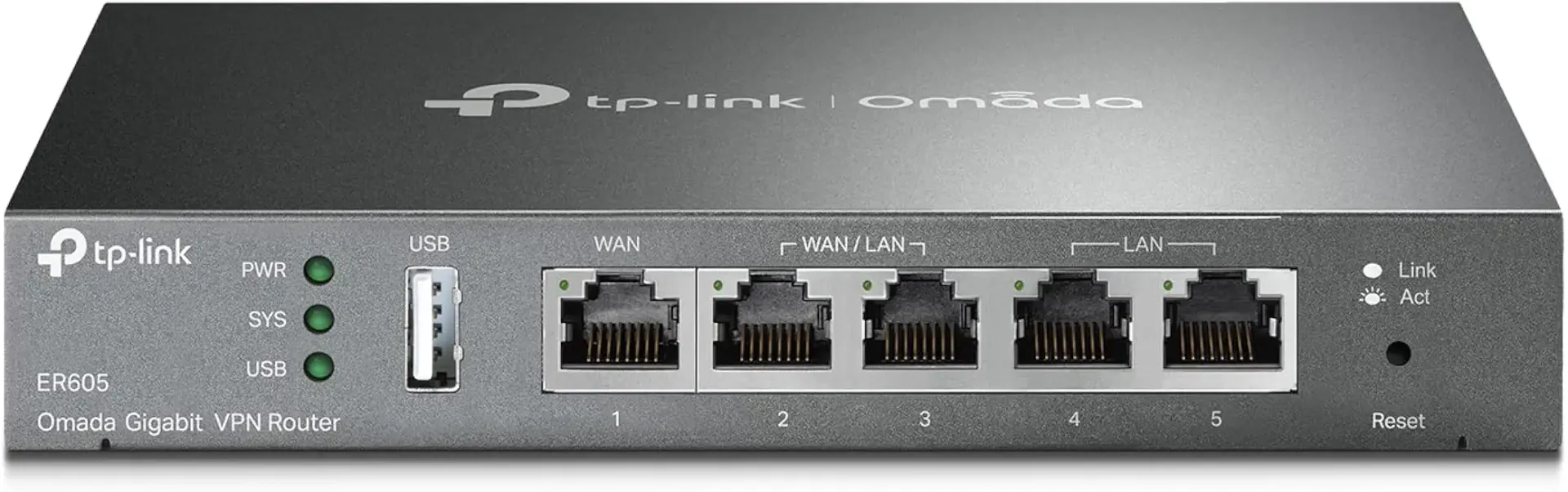 TP-Link ER605 V2, Wired Gigabit VPN Router | Up to 3 WAN Ethernet Ports + 1 USB WAN, SPI Firewall SMB Router, Omada SDN Integrated, Load Balance, Lightning Protection