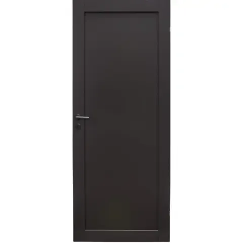 Innerdør funkis massiv fyllingsdør 1 speil 8x20 dempet svart ncs s8500-n