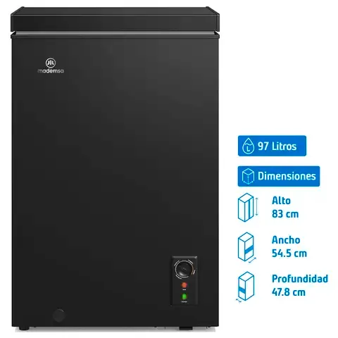 Freezer Horizontal 97 Litros Negro H100B