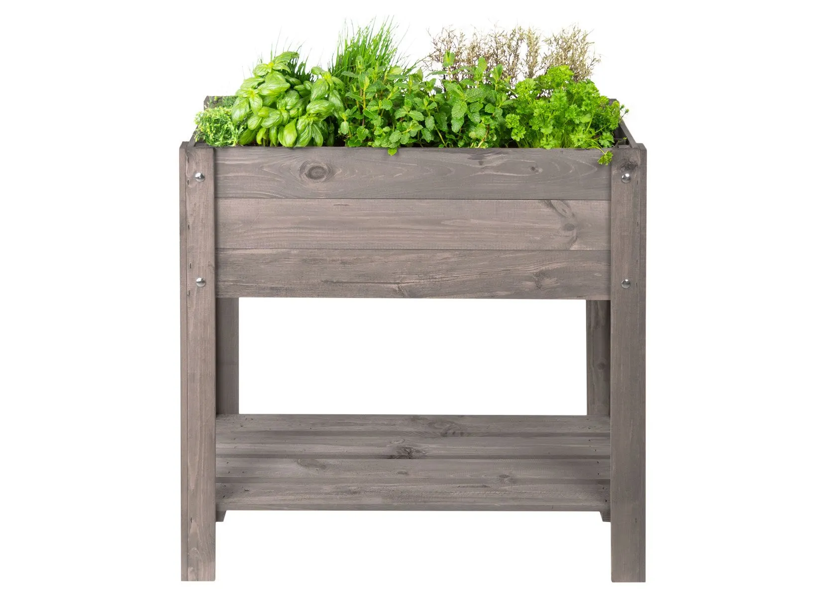 Grüner Jan Holzhochbeet 80,5x78,5x40cm Grau