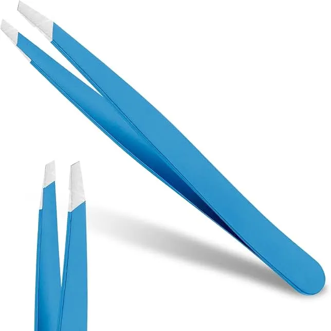 Tweezers for Eyebrows - Slant Tweezers for Women Facial Hair High Precision Tweezer for Men Women Fine Hair Removal and Eyebrow Sh…