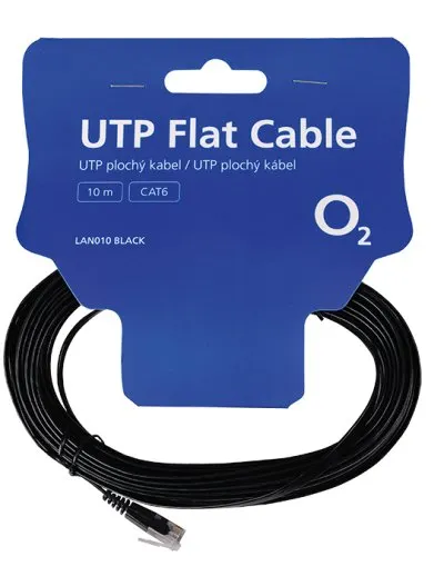 O2 Kabel UTP Cat6 10m, černá