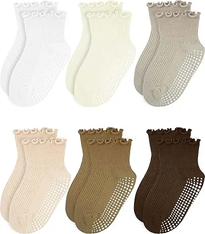 Sooneeya Baby Ruffle Socks - Toddler Girls Non-Slip Socks…