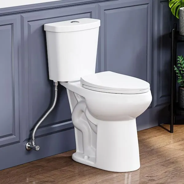 Eridanus Dayton 12 in.​ Rough-​In 2-​Piece 21 in.​ Extra Tall 1.​1/​1.​6 GPF Dual Flush Elongated /​Toilet in White,with Soft Close Seat