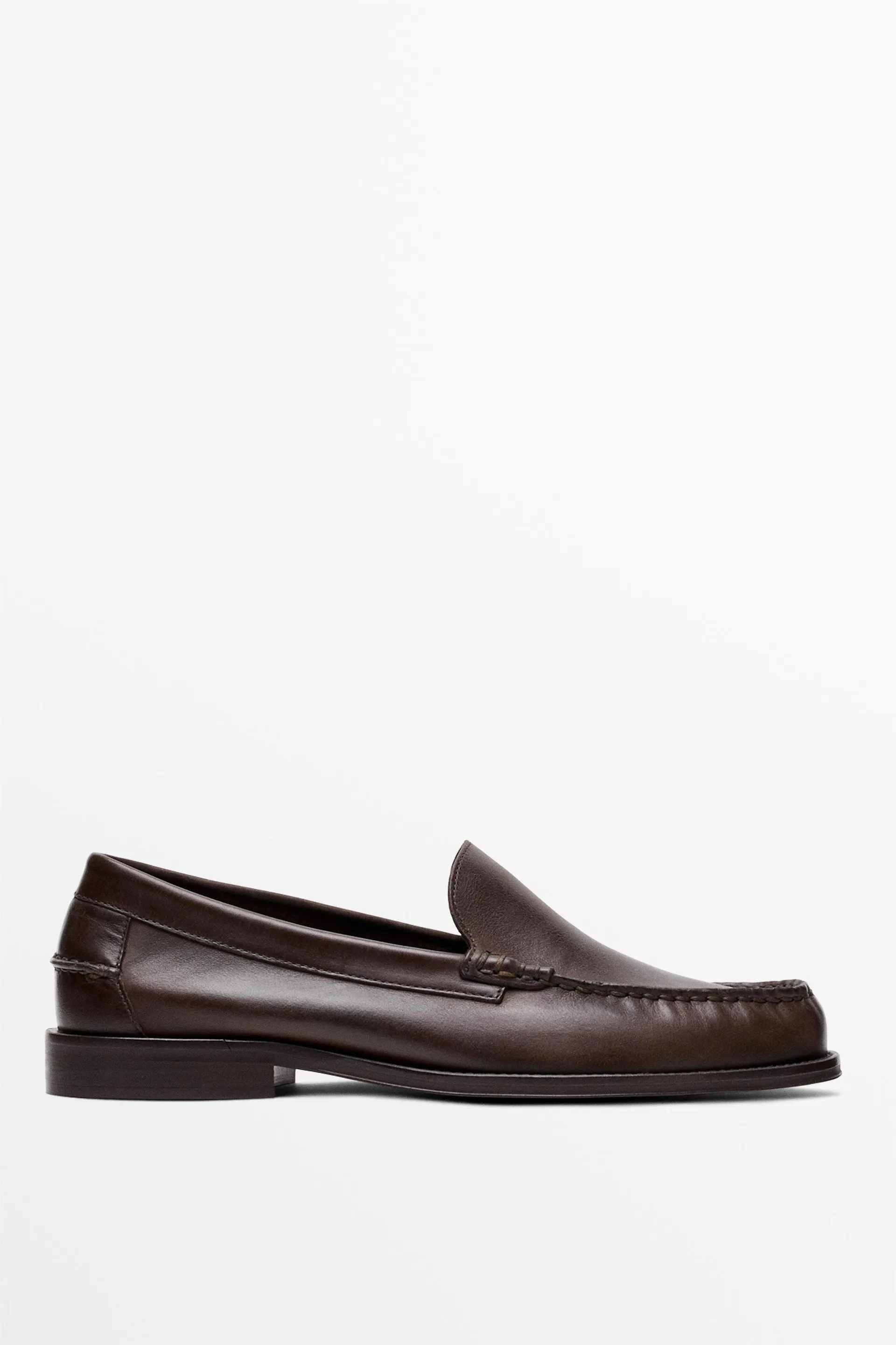 Geoliede leren loafers