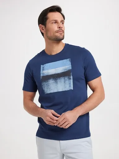 Just Jeans Short Sleeve Tonal Block Tee