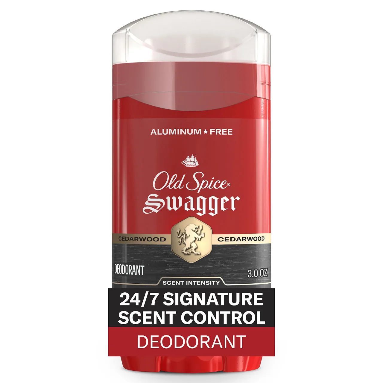 Old Spice Red Collection Deodorant for Men, Swagger Scent, Aluminum Free, Long-Lasting Fragrance, 3.0oz