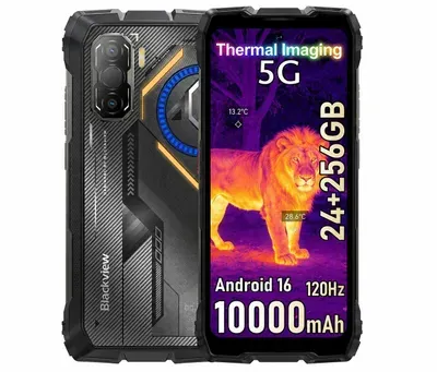 Blackview ROCK 3 Outdoor handy Ohne Vertrag, 32+256GB, Android 16, 108MP, 6.78", 120Hz, 10000mAh,kabelloses Laden,Thermal Imaging, IP68/IP69K