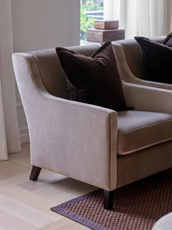 Nobel lav stol stoff Royal 13 light brown