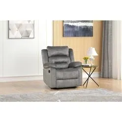 Esofastore Manual Recliner Arm Chair, Ajustable Plush Fabric Upholstered Sleeping Ch...