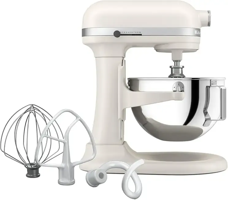 KitchenAid 5.5 Quart Bowl-Lift Stand Mixer with 11 Speeds, KSM55SXXX, Porcelain White
