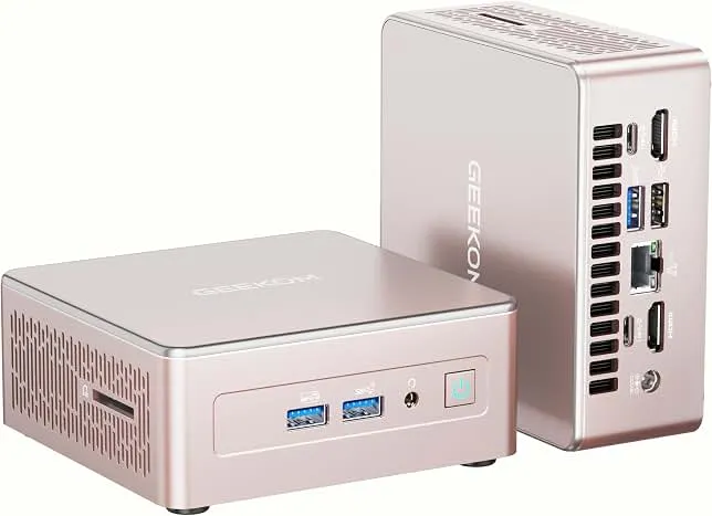 GEEKOM A5 Mini PC Ryzen 7 7730U(Upgraded 7430U/5825U), 16GB RAM 500GB SSD | Agentic AI PC, Upgradeable, Silent Operation/…