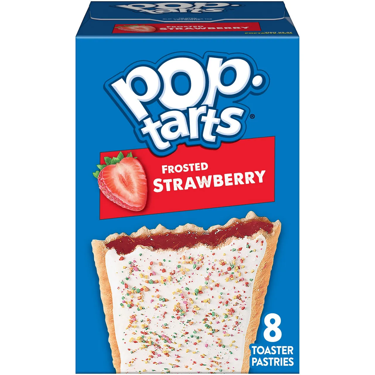 Pop-Tarts Frosted Strawberry Toaster Pastries, Breakfast Foods, 8 Count