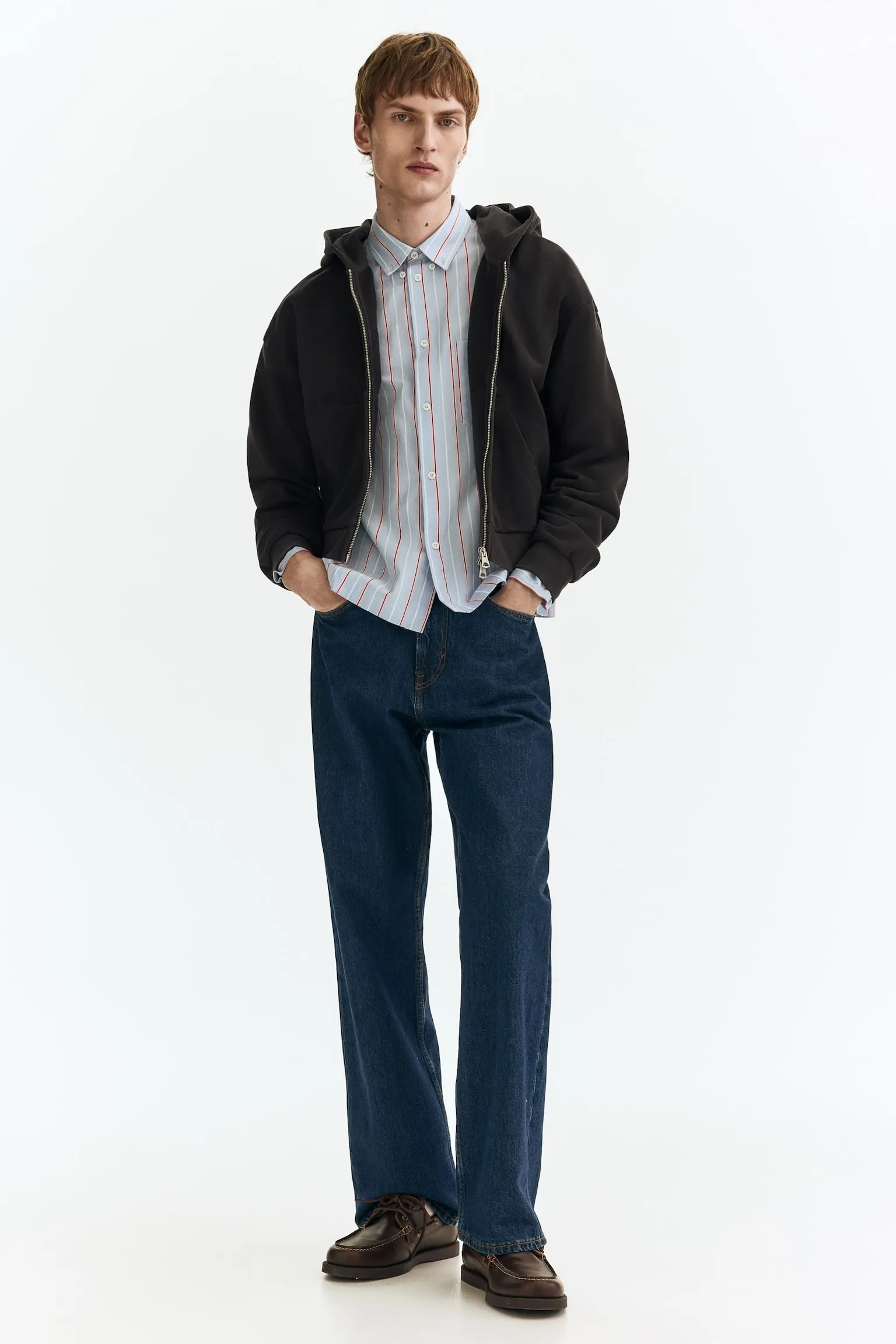 Sudadera Oversized Fit con gorro y zíper