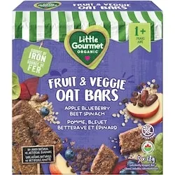 Organic Fruit & Veggie Oat Bars Apple Blueberry Spinach