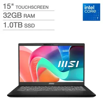 MSI Modern 15H 15.6" Touchscreen Laptop - Intel Core 9 270H Processor - 1920x1080 - 1TB SSD - 32GB RAM - Windows 11