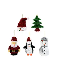 Tinsel Table Decor Assorted