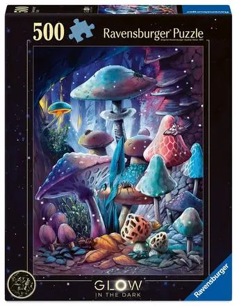 PUZZLE GLOW IN THE DARK 500 PIECES CHAMPIGNONS