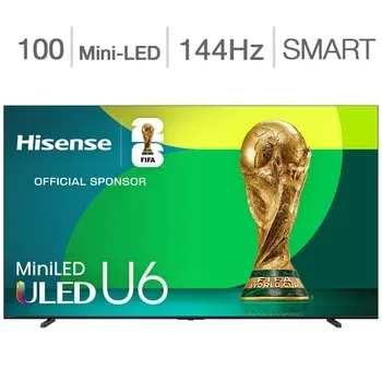 Hisense 100" Class - U6 Series - 4K Mini-LED Smart TV - Allstate 3-Year Protection Plan Bundle Included for 5 Years of Total Coverage*