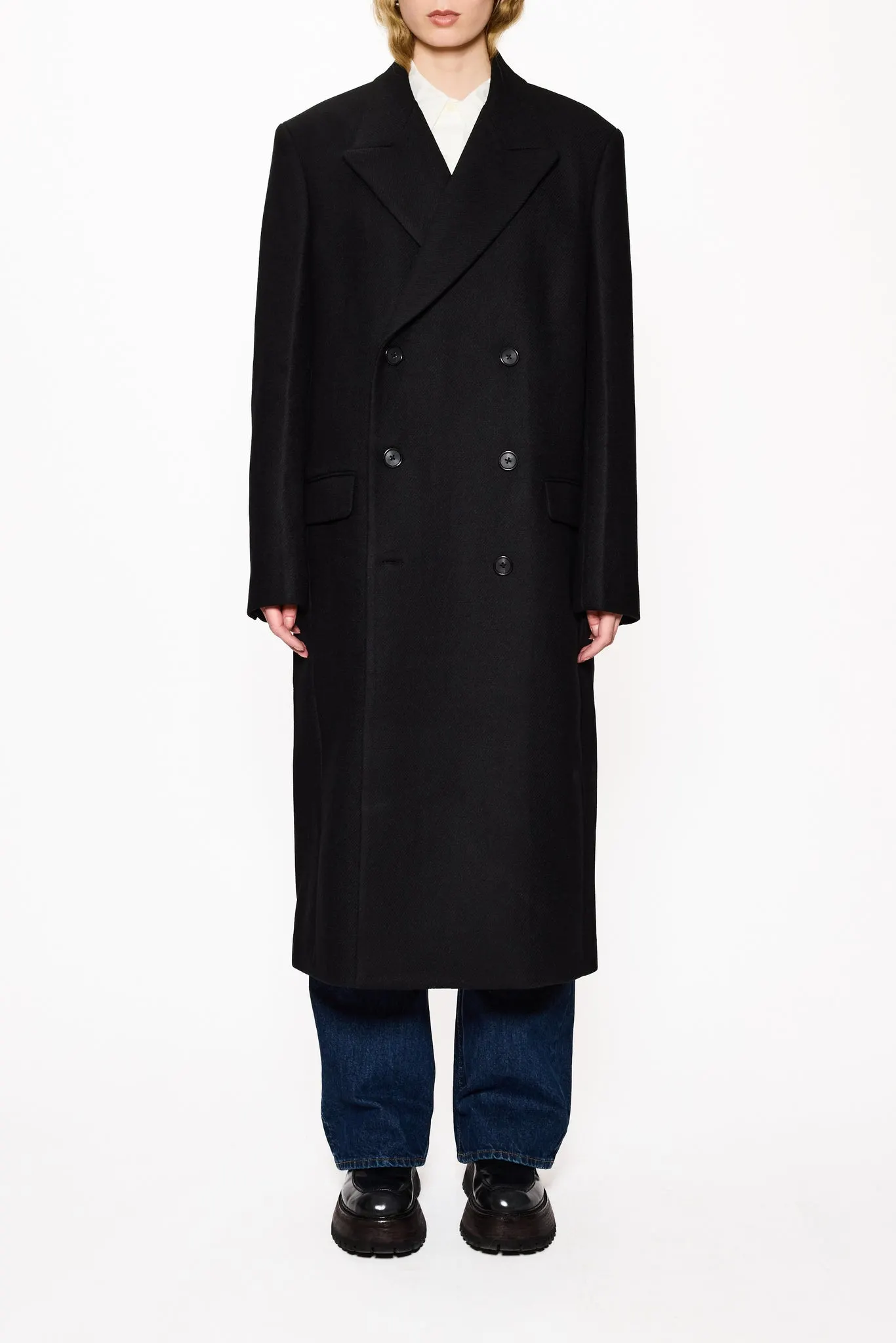 Relaxed Double Breasted Coat