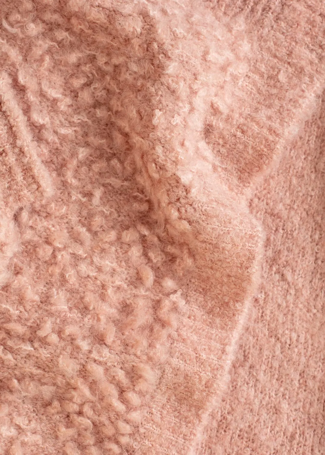 Boucléstickad cardigan