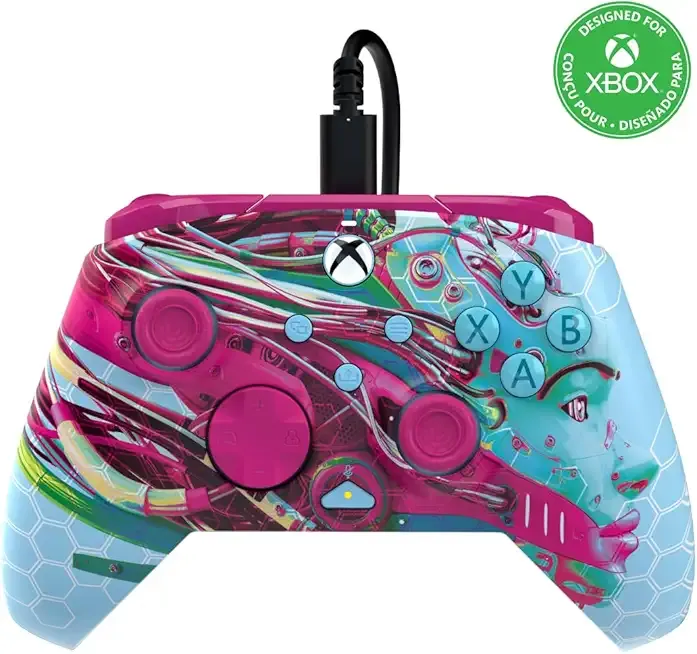 PDP Gaming REMATCH GLOW Enhanced Wired Gaming Controller: Licensed Glow in the Dark Gamepad for Xbox Series X|S, Xbox One, Windows PC, Mappable Back Buttons, Advanced Customizable App: Android Dreams