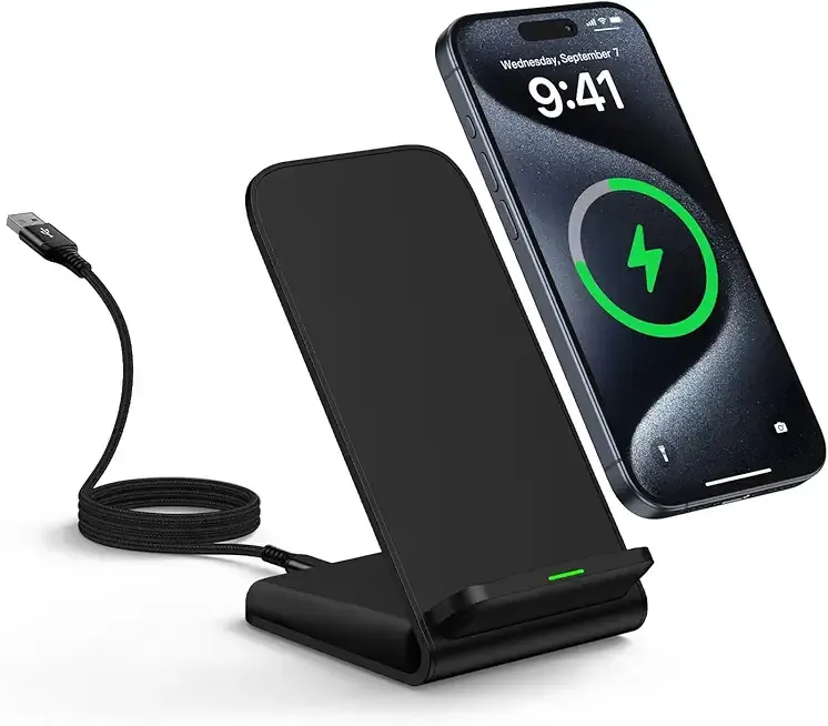 Google Pixel 9 Wireless Charger Stand Fast Charging for Pixel 10 Pro XL 9A 9 Pro XL Fold 9 8A 7A 8 7 6 Pro,15W Phone Wireless Charger Station for Samsung Galaxy S25 S24 S23 S22 S21 S20 Ultra FE