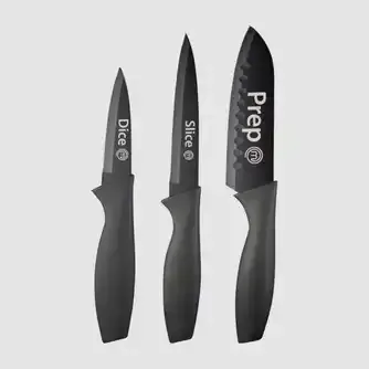 MasterChef Kitchen Knife Set Black 3 Piece