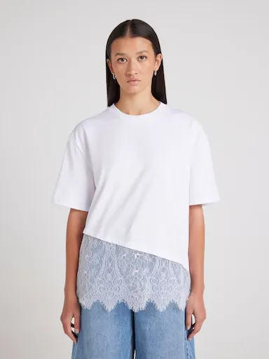 Oversized Lace Insert Tee