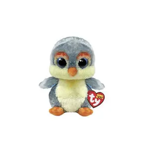 Peluche Beanie Boo's 15 cm Fisher le pingouin gris