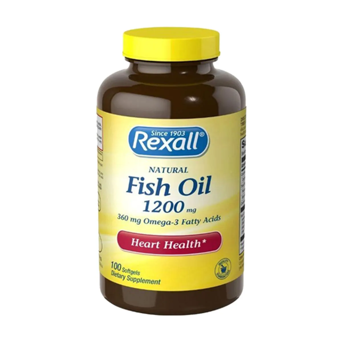 Rexall Natural Fish Oil 1200 mg Softgels, 100 ct