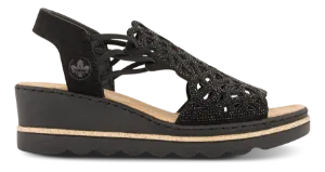 Rieker Sandal Svart 67465-00