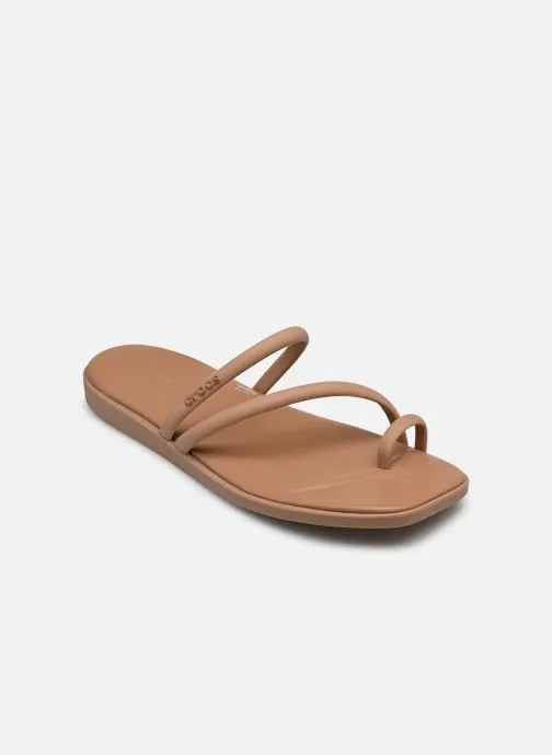Muilen en klompen Miami Toe Loop Sandal dames bruin