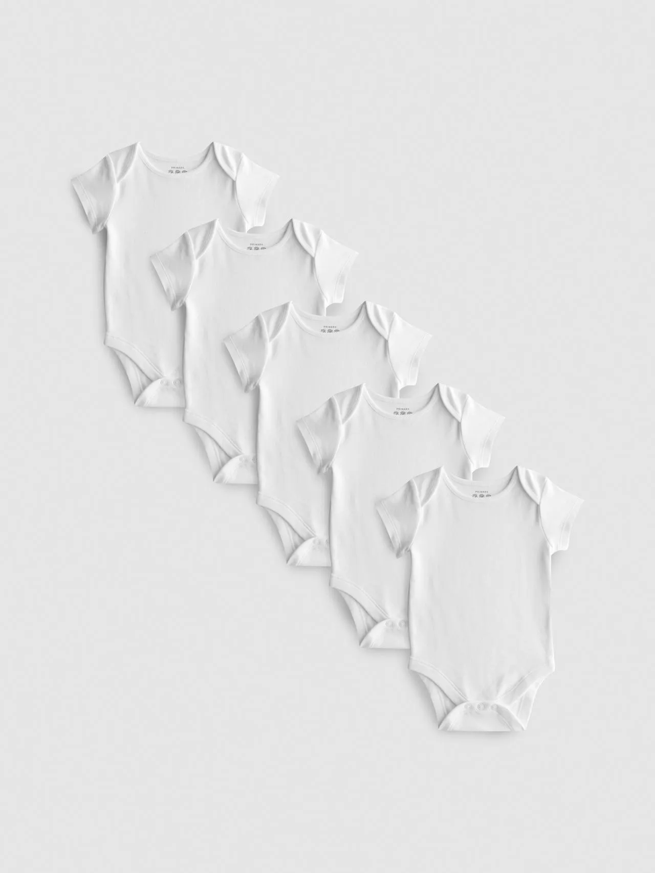 0–36 mois | Lot de 5 bodys en pur coton à manches courtes