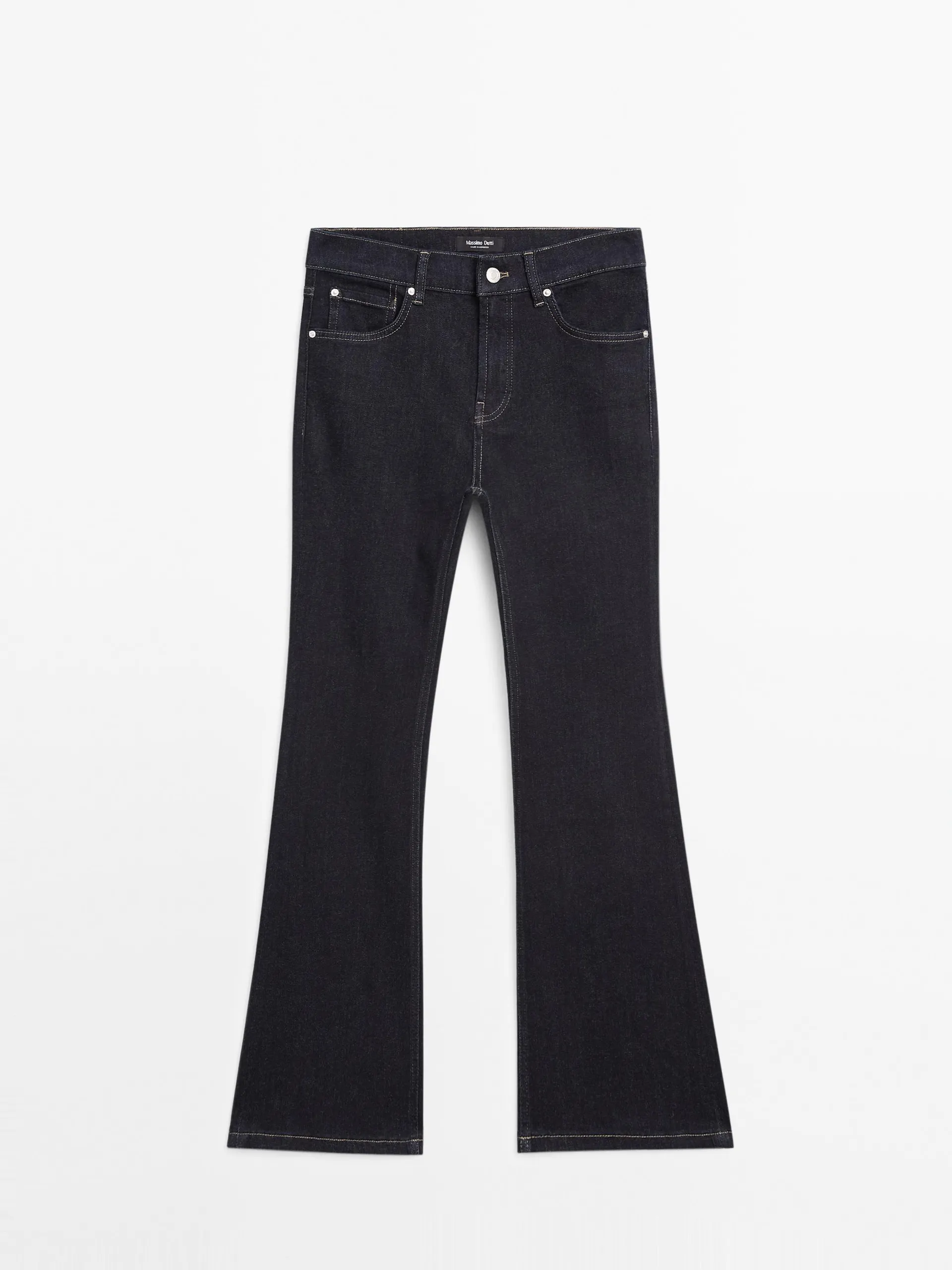 Klokkende skinny jeans met hoge taille
